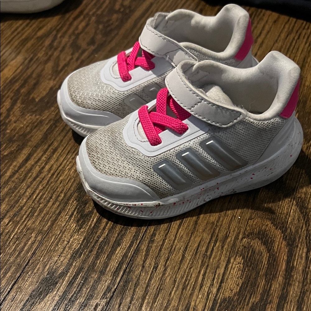 adidas Kids Sneakers with Pink and Gray